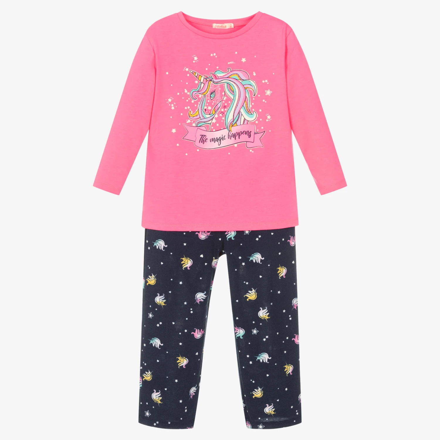 Billieblush Girls Blue & Pink Pyjamas 3 Billieblush Girls Blue & Pink Pyjamas