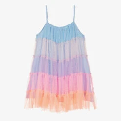 Billieblush Girls Blue & Pink Tulle Dress