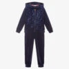 Billieblush Girls Blue Velour Tracksuit