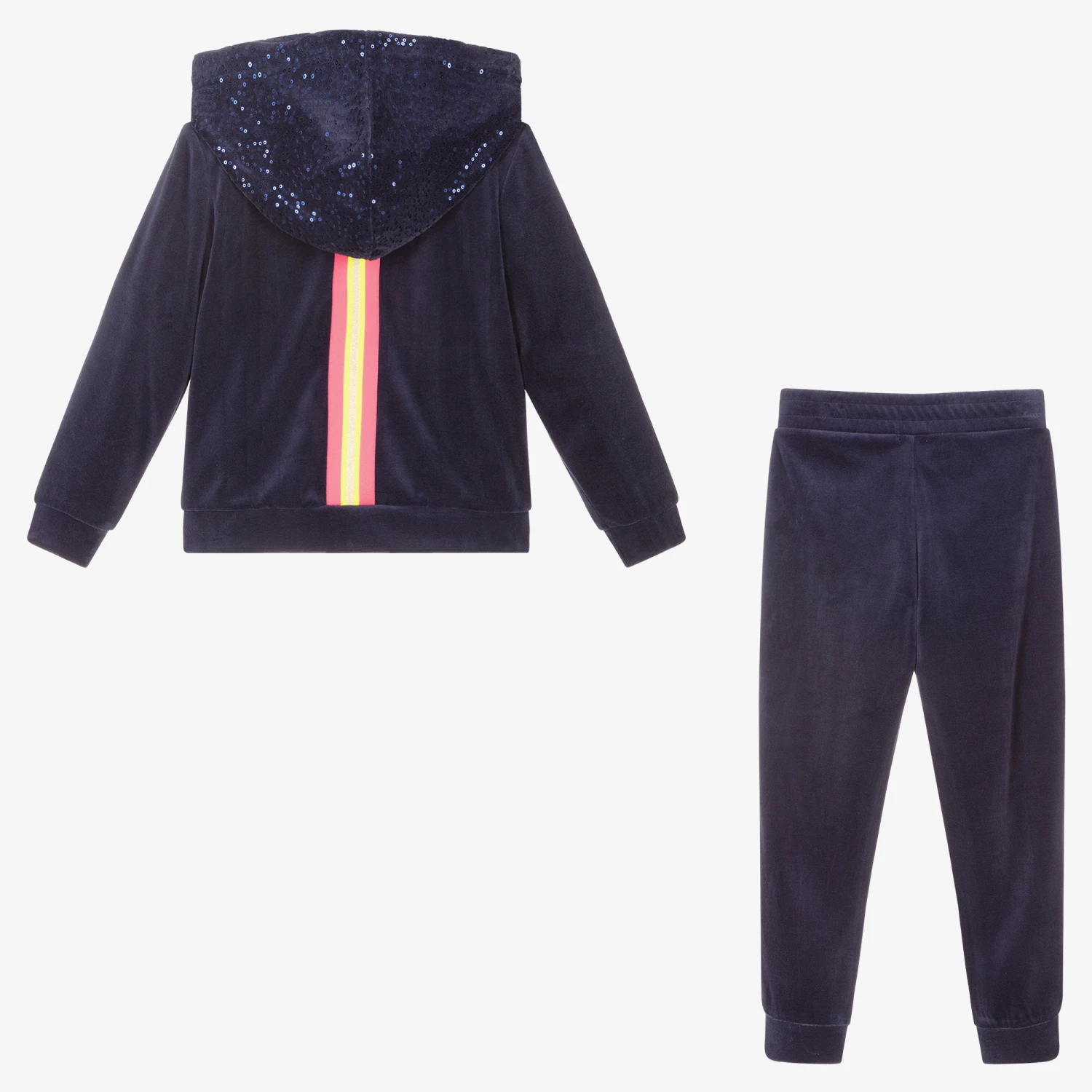 Billieblush Girls Blue Velour Tracksuit 5 Billieblush Girls Blue Velour Tracksuit - Image 3
