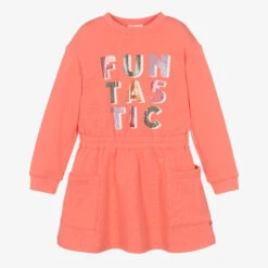 Billieblush Girls Coral Pink Jersey Dress
