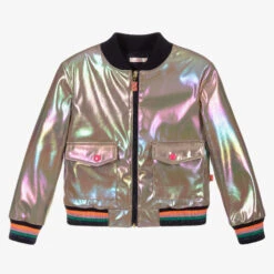 Billieblush Girls Gold Bomber Jacket