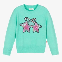 Billieblush Girls Green Knitted Sweater