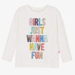 Billieblush Girls Ivory Organic Cotton Top