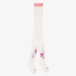 Billieblush Girls Ivory Unicorn Tights