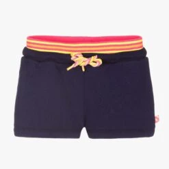 Billieblush Girls Navy Blue Cotton Shorts