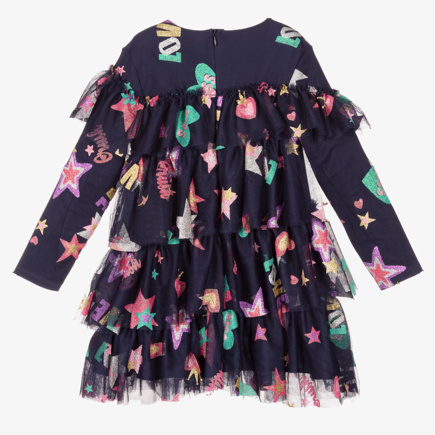 Billieblush Girls Navy Blue Tulle Dress 5 Billieblush Girls Navy Blue Tulle Dress - Image 3