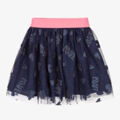 Billieblush Girls Navy Blue Tulle Skirt