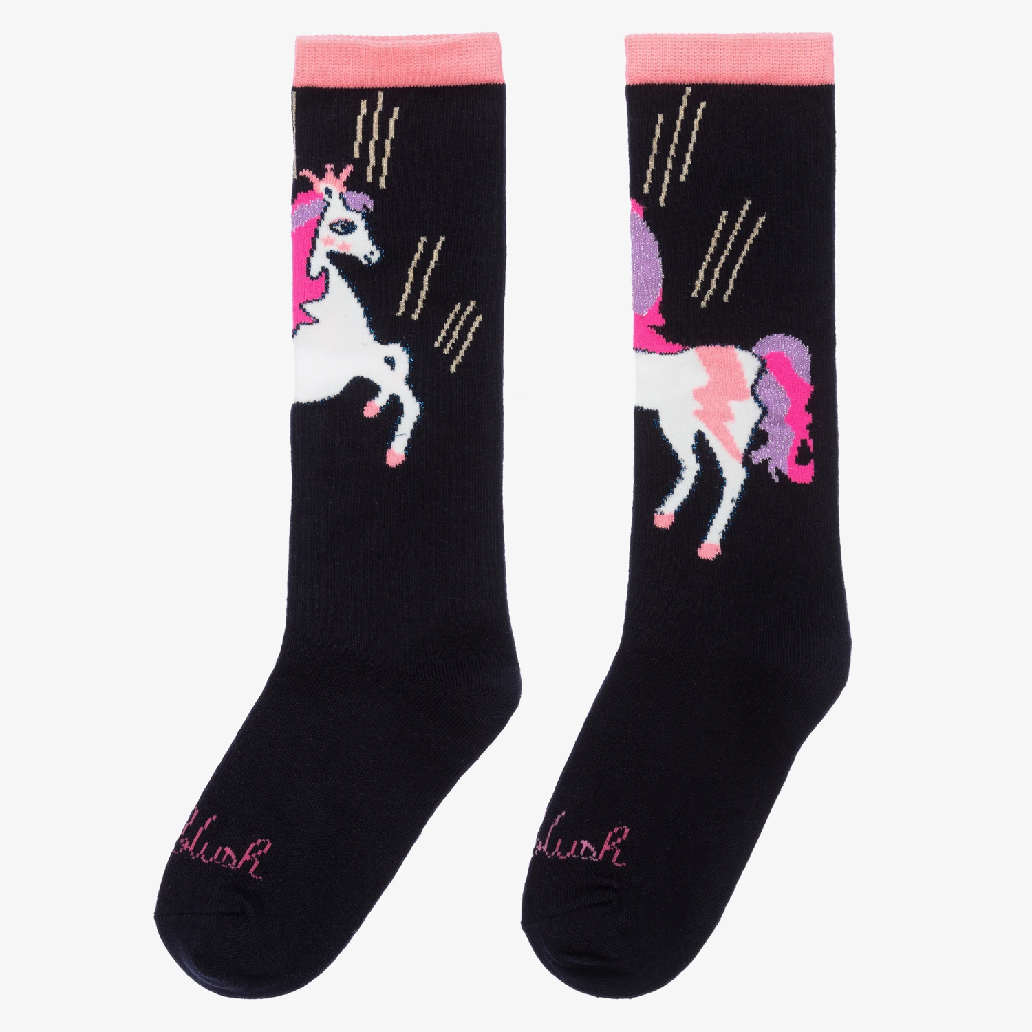 Billieblush Girls Navy Blue Unicorn Socks 5 Billieblush Girls Navy Blue Unicorn Socks - Image 3