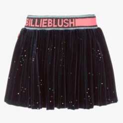 Billieblush Girls Navy Blue Velour Skirt -Billieblush billieblush girls navy blue velour skirt 468350 704cddc63863c4f8149b419e269c3108381addb9