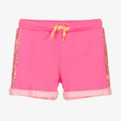 Billieblush Girls Neon Pink Cotton Shorts