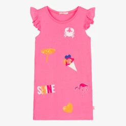 Billieblush Girls Neon Pink Parasol Dress