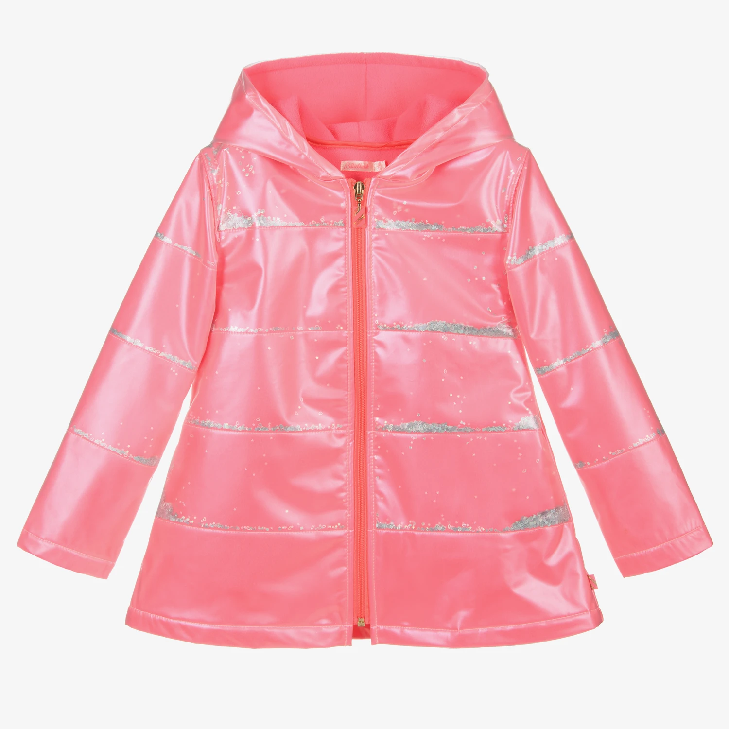 Billieblush Girls Neon Pink Raincoat 2 Billieblush Girls Neon Pink Raincoat