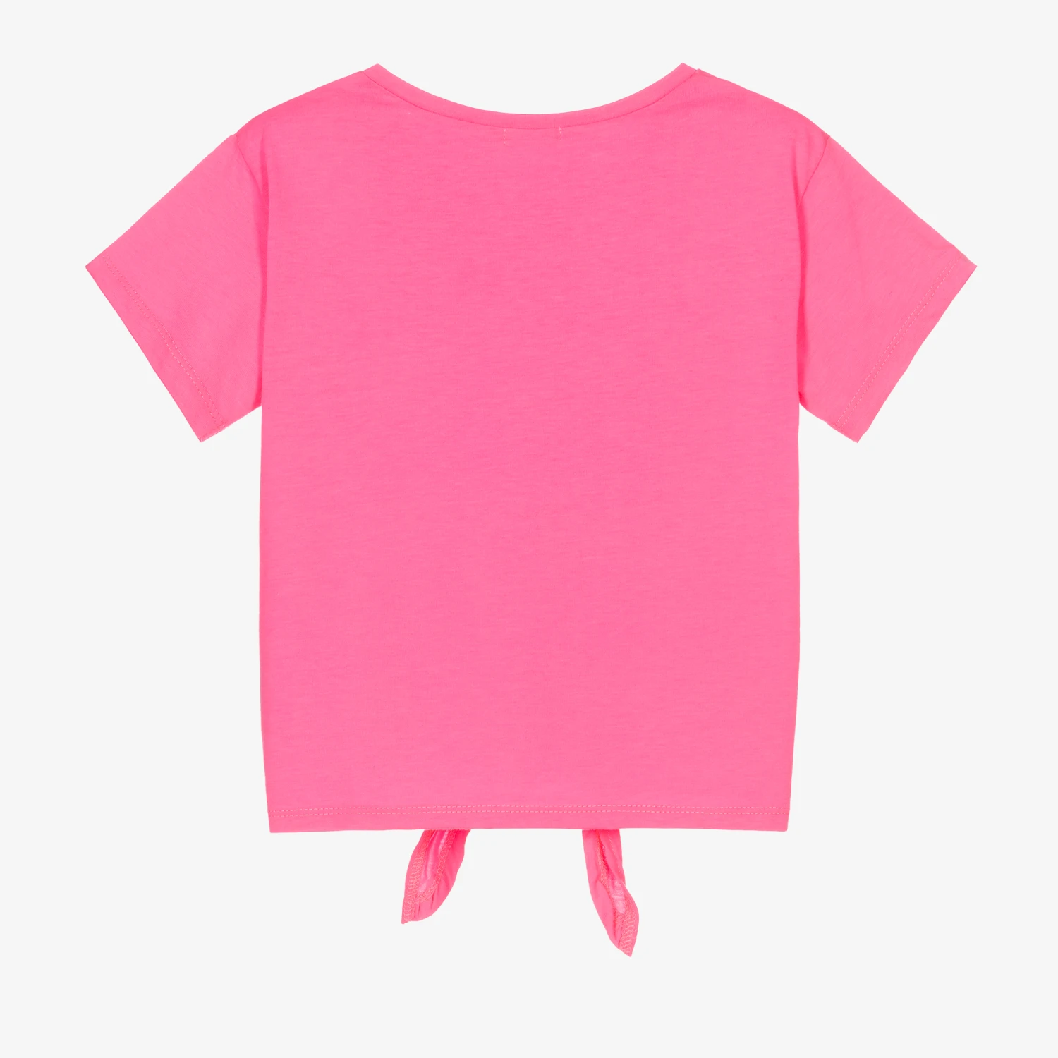 Billieblush Girls Neon Pink Slogan T-Shirt 4 Billieblush Girls Neon Pink Slogan T-Shirt - Image 2
