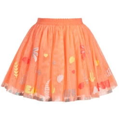 Billieblush Girls Orange Tulle Skirt
