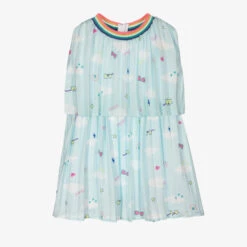 Billieblush Girls Pale Blue Pleated Dress