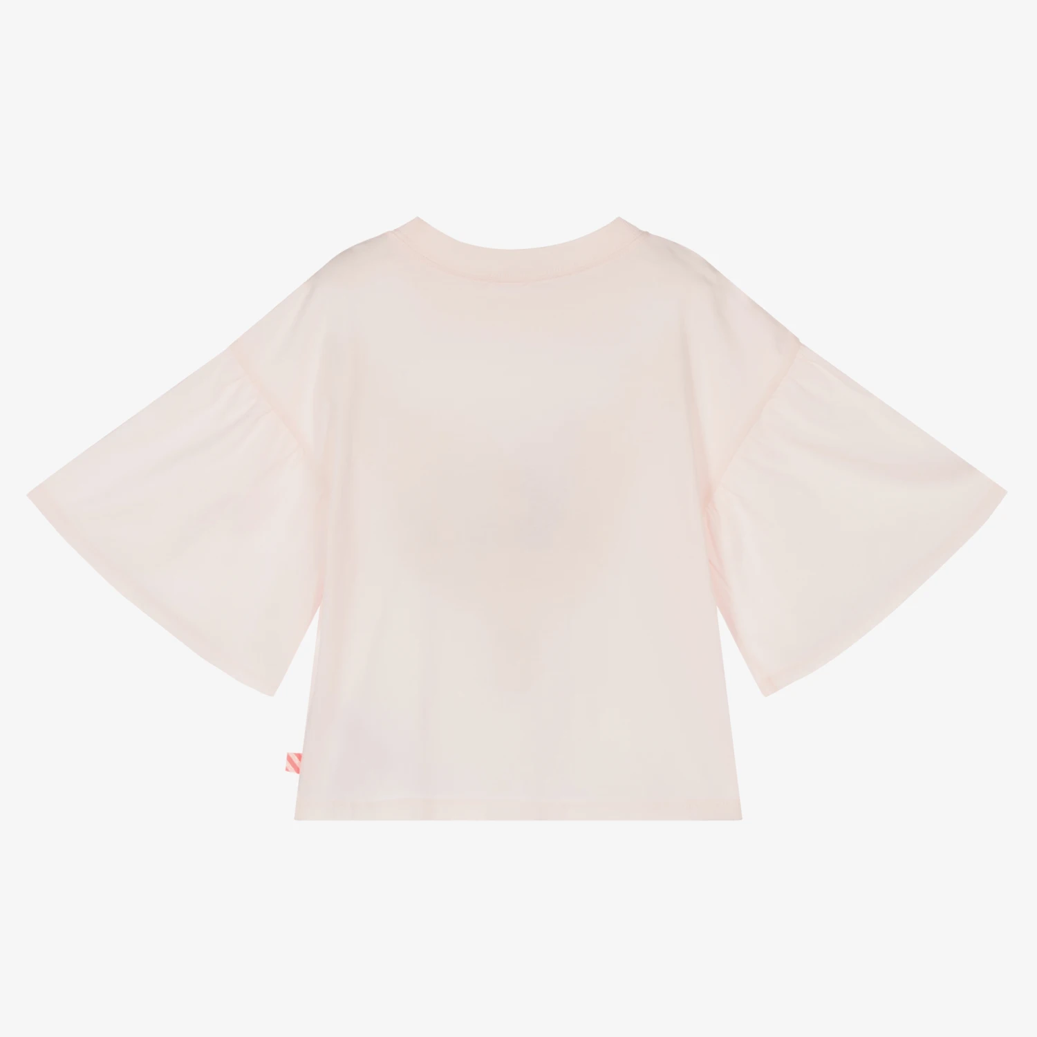 Billieblush Girls Pink Beaded Heart Cotton T-Shirt 4 Billieblush Girls Pink Beaded Heart Cotton T-Shirt - Image 2