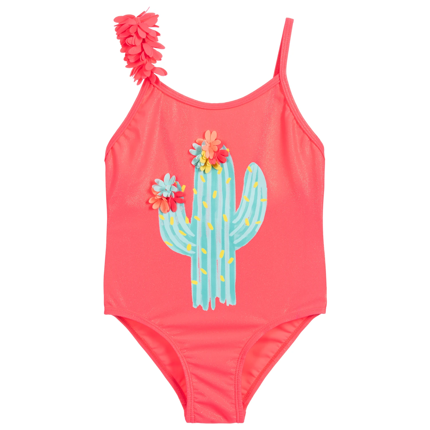 Billieblush Girls Pink Cactus Swimsuit 3 Billieblush Girls Pink Cactus Swimsuit