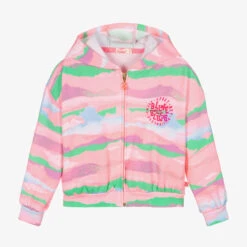 Billieblush Girls Pink Cotton Jersey Zip-Up Hoodie