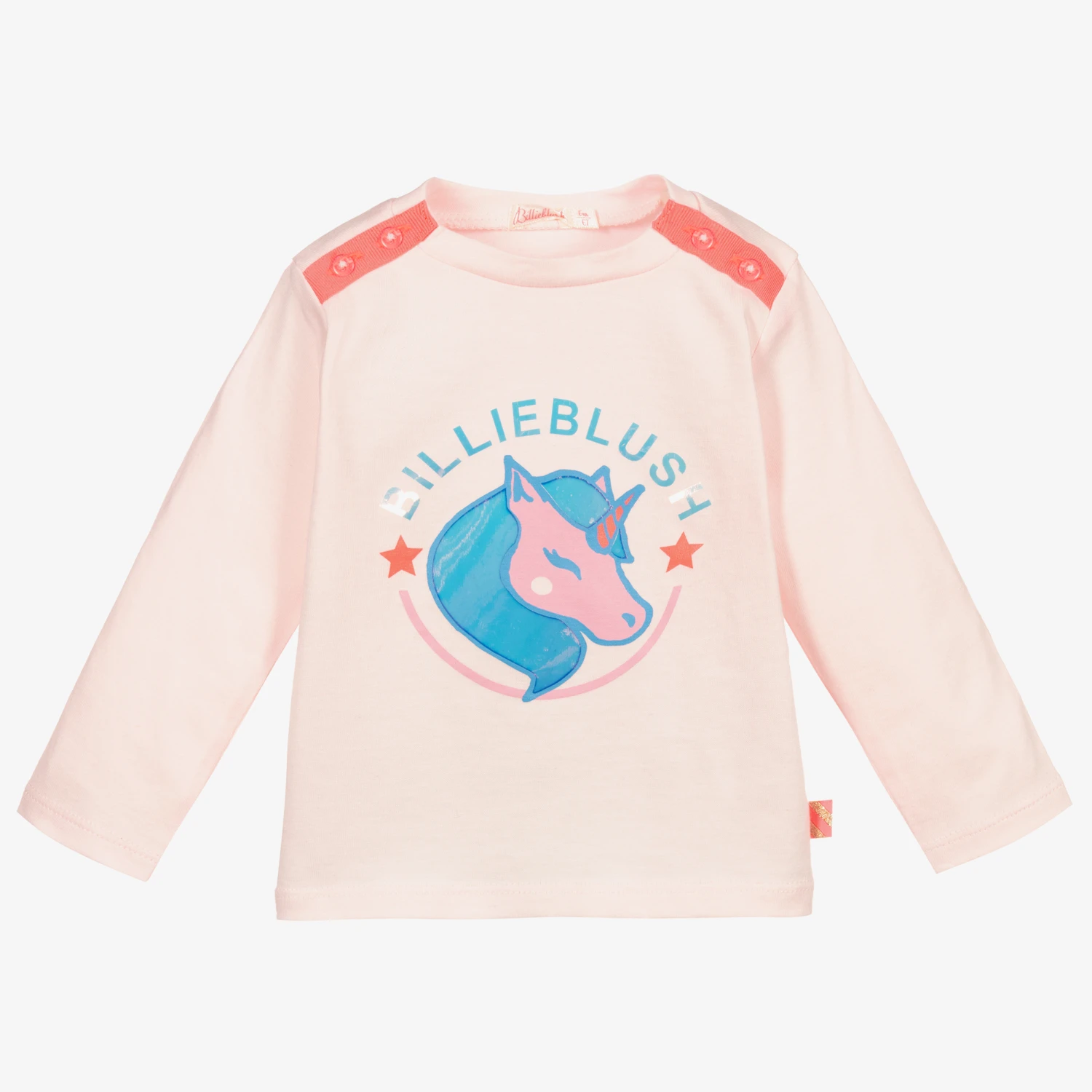 Billieblush Girls Pink Cotton Unicorn Top 3 Billieblush Girls Pink Cotton Unicorn Top