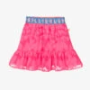 Billieblush Girls Pink Embossed Heart Logo Skirt