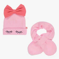 Billieblush Girls Pink Hat & Scarf Set