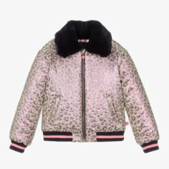 Billieblush Girls Pink Leopard Jacket