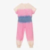 Billieblush Girls Pink Ombré Cotton Jumpsuit