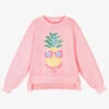 Billieblush Girls Pink Sequin Pineapple Sweatshirt