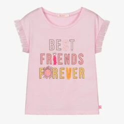Billieblush Girls Pink Slogan T-Shirt