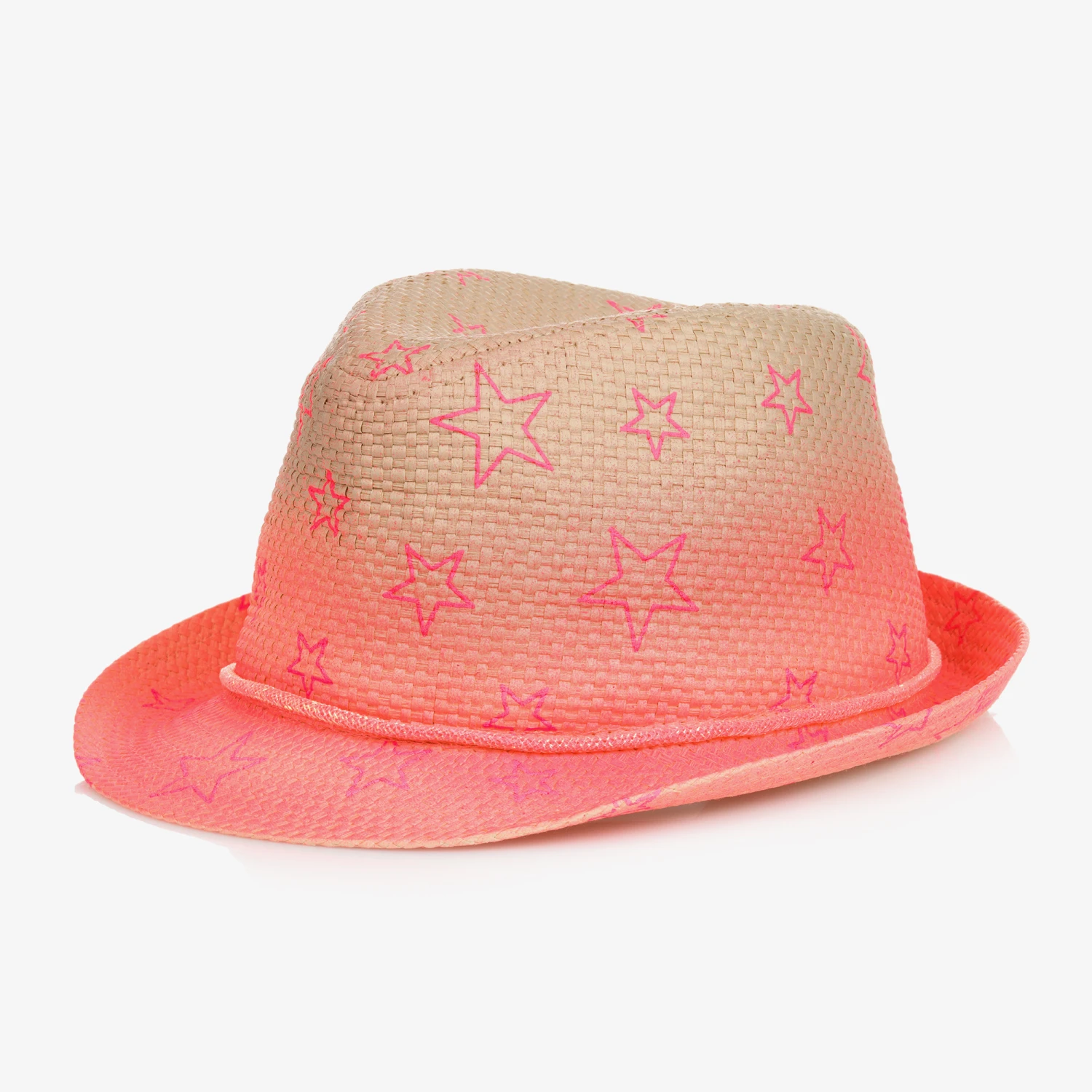 Billieblush Girls Pink Straw Sun Hat 3 Billieblush Girls Pink Straw Sun Hat