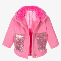 Billieblush Girls Pink Wool Hooded Coat -Billieblush billieblush girls pink wool hooded coat 468428 5a10006ec92119cd62df812615dda33828c10f90