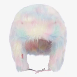 Billieblush Girls Rainbow Faux Fur Hat