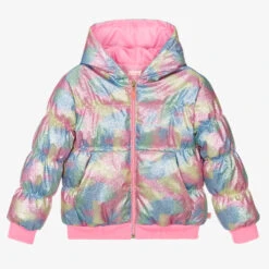 Billieblush Girls Rainbow Puffer Jacket