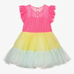 Billieblush Girls Rainbow Tulle Dress
