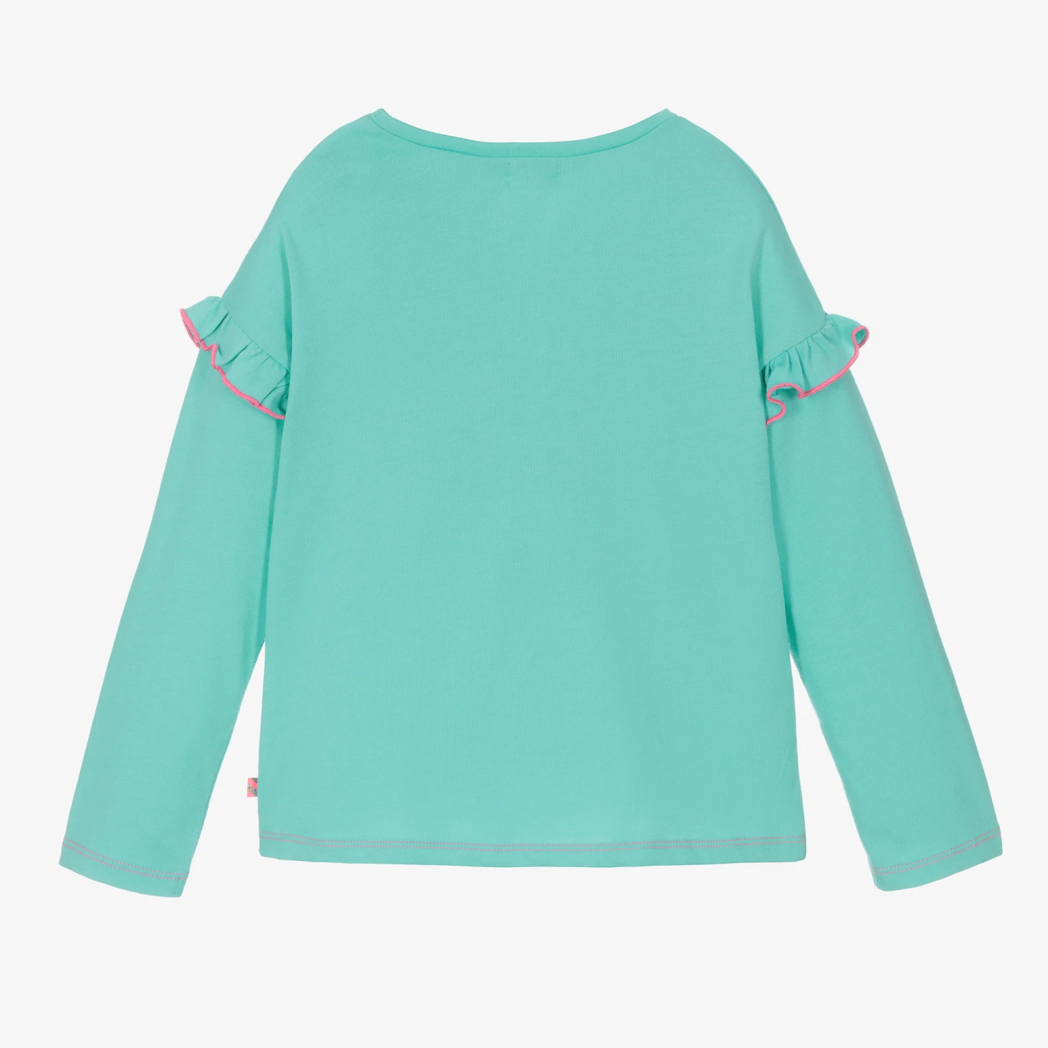 Billieblush Girls Sea Green Cotton Top 4 Billieblush Girls Sea Green Cotton Top - Image 2