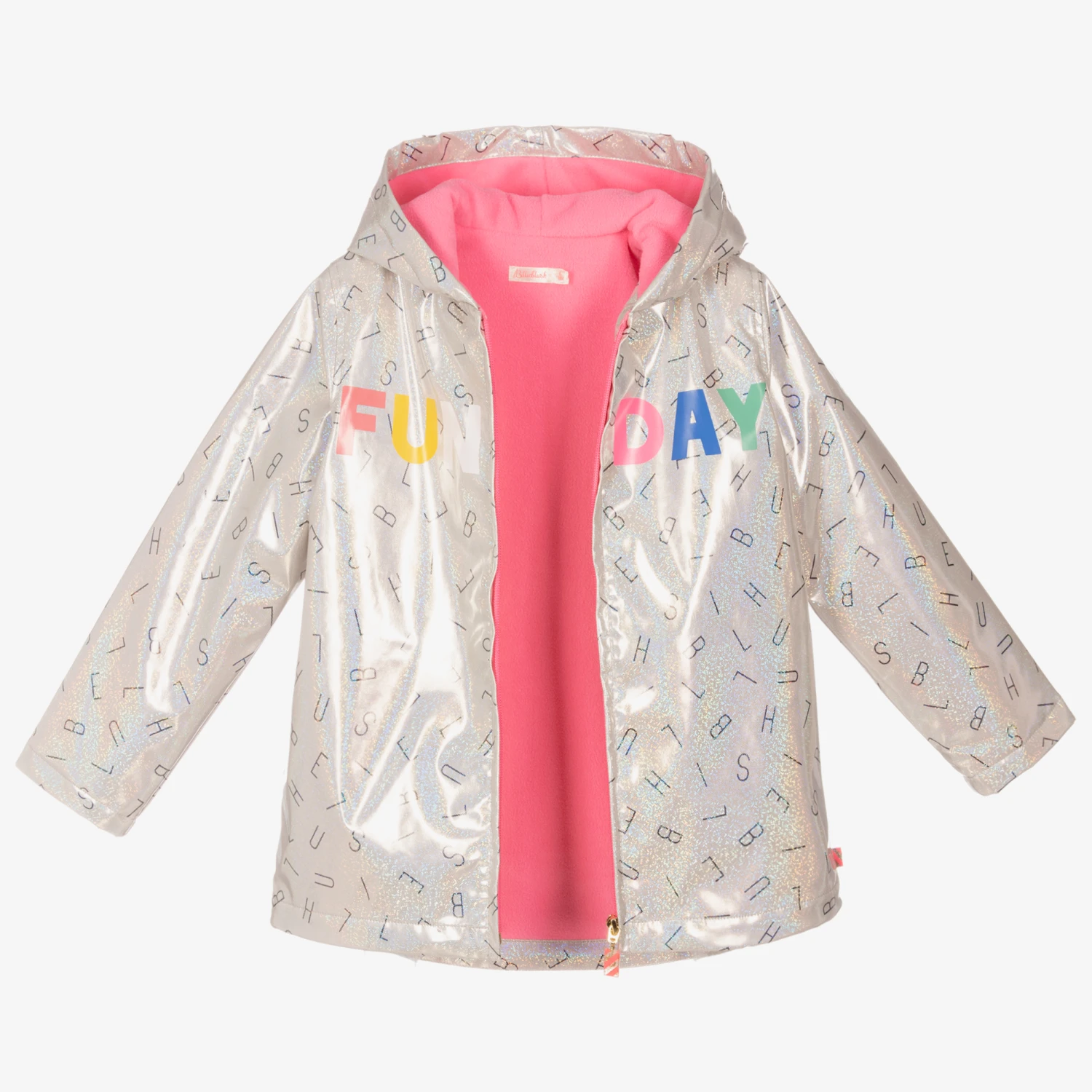 Billieblush Girls Sparkly Silver Coat 6 Billieblush Girls Sparkly Silver Coat - Image 4