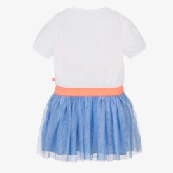 Billieblush -Billieblush billieblush girls white blue sunshine tulle dress 502557 02bed36941e9370cd0e83762b264cafb3c1bc28d