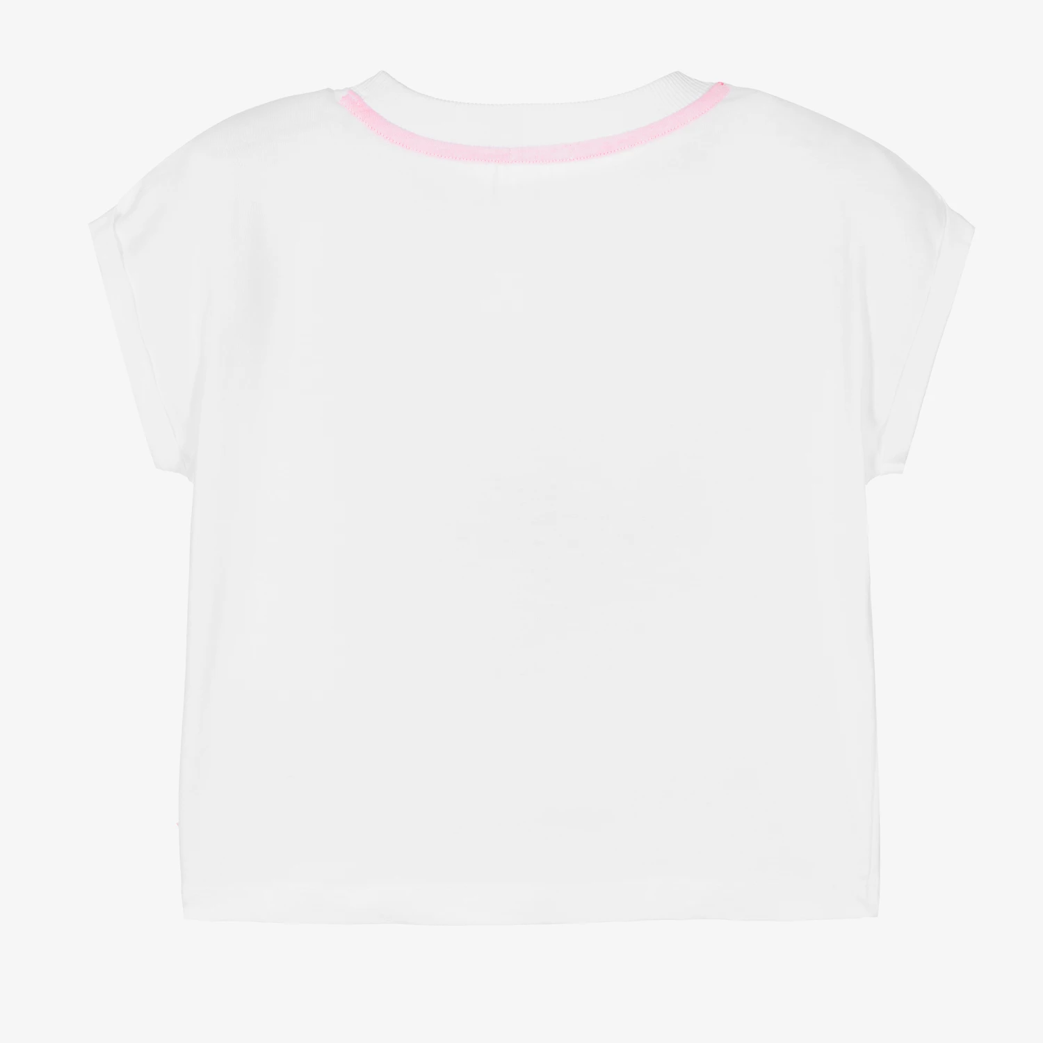 Billieblush Girls White Cotton Sequin T-Shirt 5 Billieblush Girls White Cotton Sequin T-Shirt - Image 3