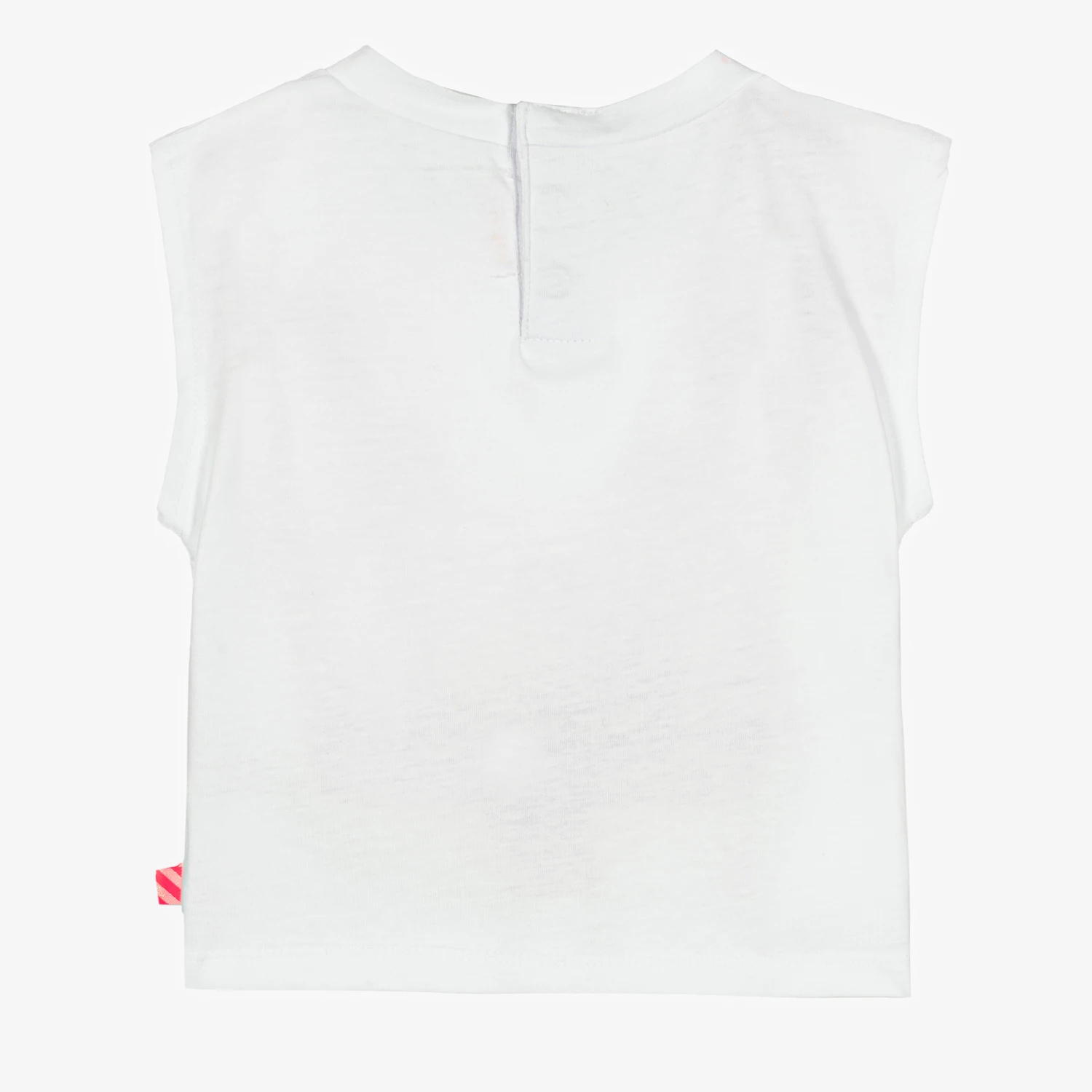 Billieblush Girls White Cotton Sleeveless T-Shirt 4 Billieblush Girls White Cotton Sleeveless T-Shirt - Image 2