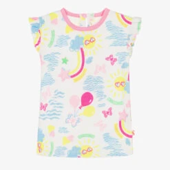 Billieblush Girls White Cotton Towelling Dress