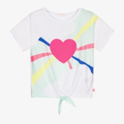 Billieblush Girls White Heart T-Shirt