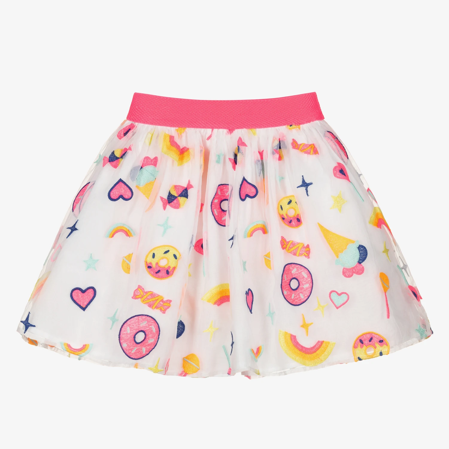 Billieblush Girls White Organza Skirt 3 Billieblush Girls White Organza Skirt