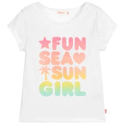 Billieblush Girls White Polycotton T-Shirt