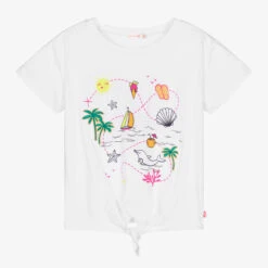 Billieblush Girls White Tie Knot T-Shirt