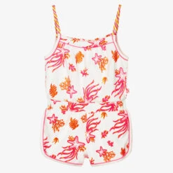 Billieblush Girls White Towelling Playsuit