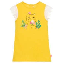 Billieblush Girls Yellow Cotton Dress