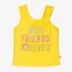 Billieblush Girls Yellow Cotton Vest Top