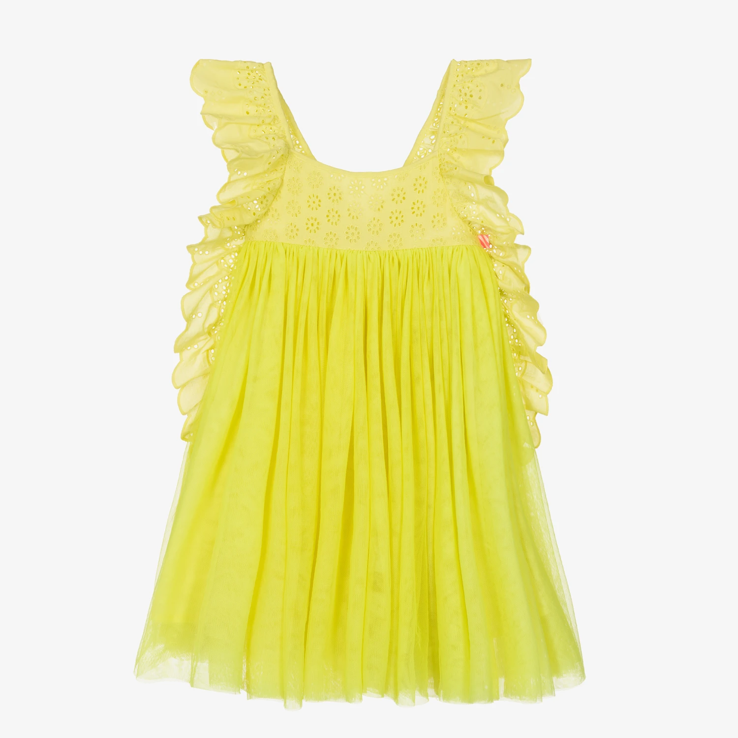 Billieblush Girls Yellow Frilled Tulle Dress 3 Billieblush Girls Yellow Frilled Tulle Dress