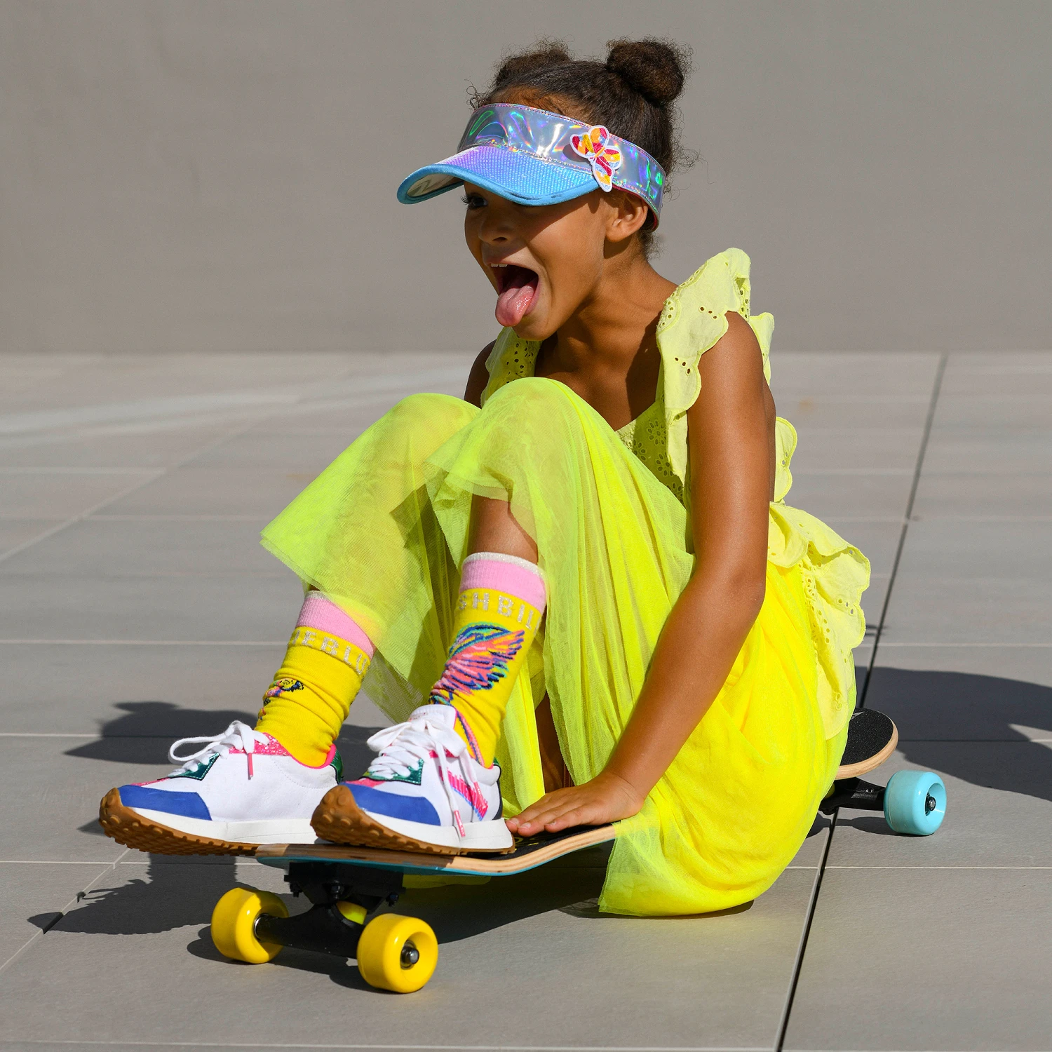 Billieblush Girls Yellow Frilled Tulle Dress 4 Billieblush Girls Yellow Frilled Tulle Dress - Image 2